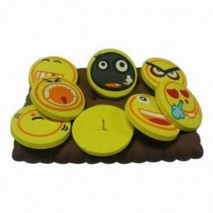 Wholesale Promotional Button Badge, Made of Soft PVC, OEM and ODM Orders Welcomed from china suppliers