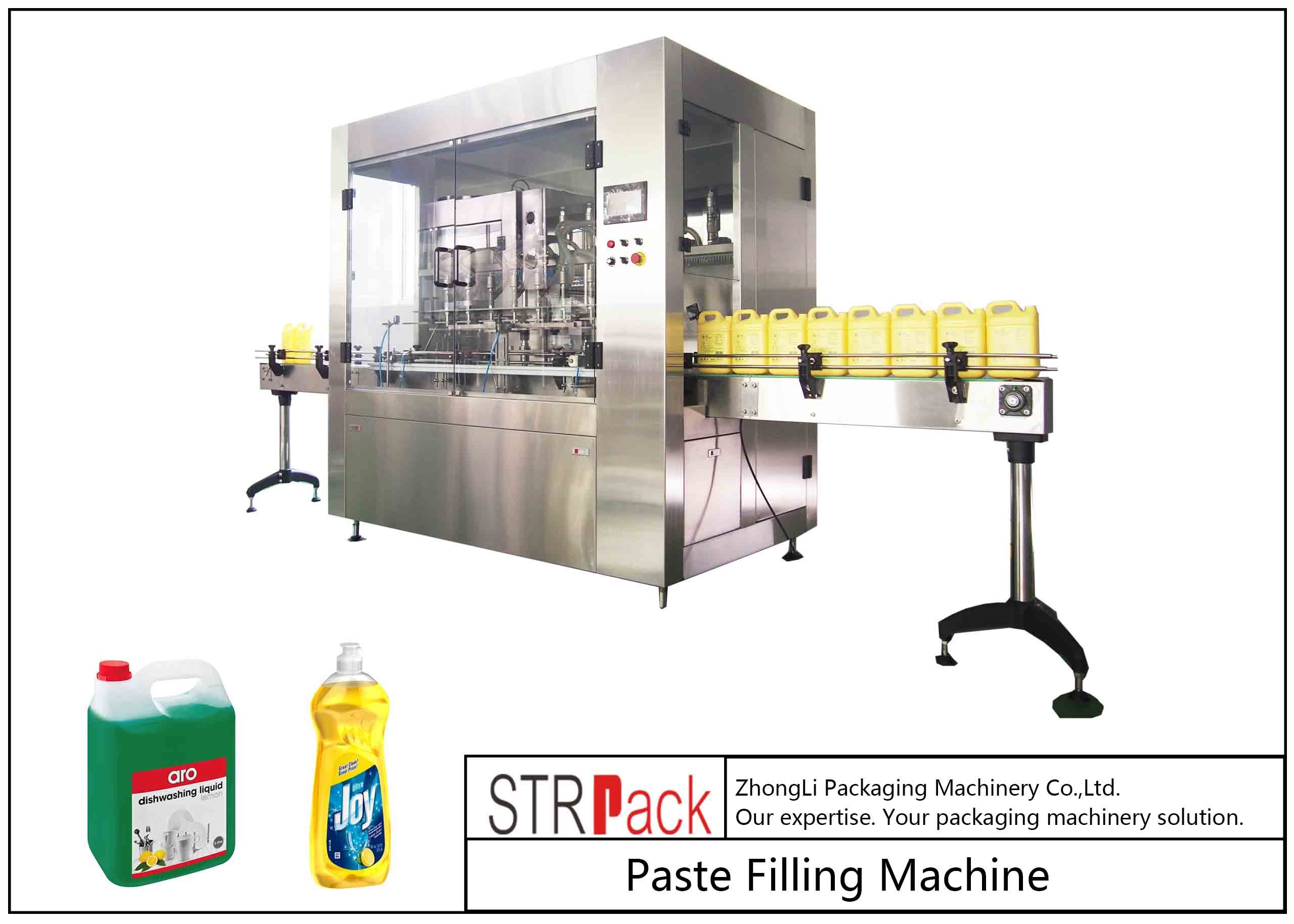 Wholesale 8 Heads Dishwashing Piston Filling Machine With Servo Filler 3000 B/H Large Capacity Paste Filling Machine from china suppliers