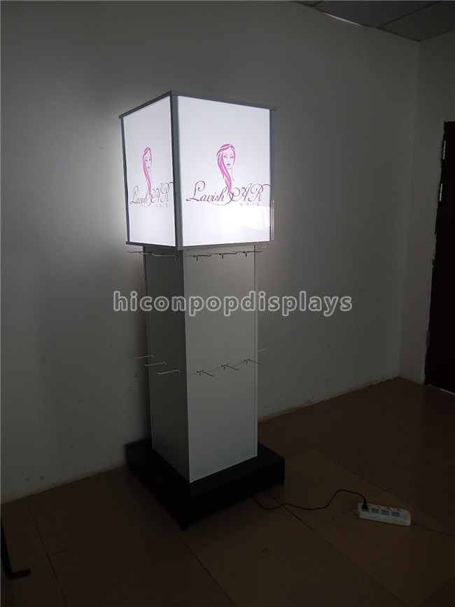 Wholesale 4 - Way Retail Accessories Display Lighting Hair Extension Display Stand Freestanding from china suppliers