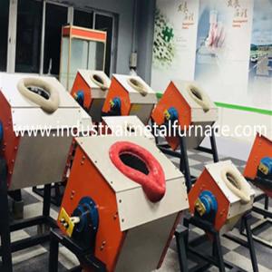 Wholesale 10KG Tilting Type Steel Melting Furnace Induction Heater Melting Metal 35KW from china suppliers