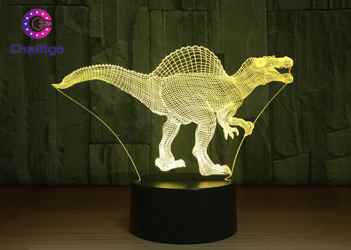Wholesale RGB 3D Dinosaur Night Light Touch Screen Spinosaurus Thanksgiving Gifts from china suppliers