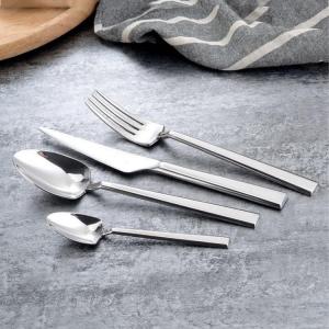 Wholesale New style tableware 304 stainless steel heavy knife fork spoon silver plated flatware sets from china suppliers