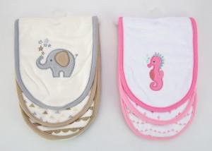 Wholesale 3 Pack Knitted Baby Burping Towels 6.25X18" 200GSM Strong Absorption from china suppliers
