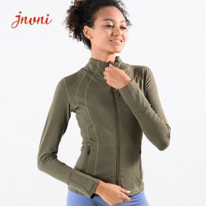 Wholesale Front Zip Women Yoga Jacket Women Fitness Apparel Yoga Thumb Hole from china suppliers