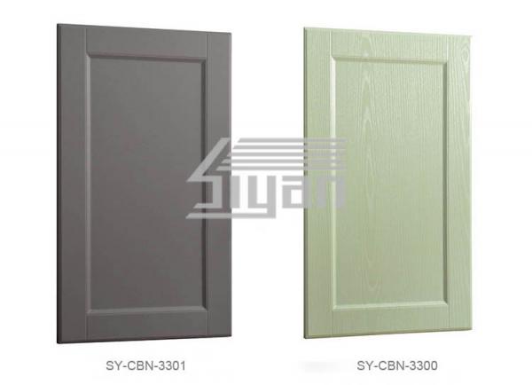 348 608mm Shaker Kitchen Cabinet Doors Bule Wood Texture Pvc