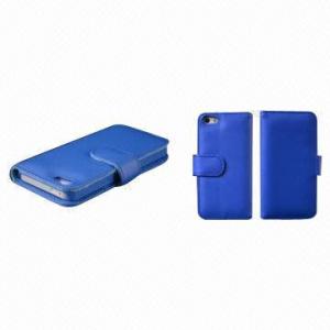 Wholesale Convenient-to-carry Leather Mobile Phone Cases for iPhone 5 with Flip Belt, Made of PU from china suppliers