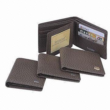 Wholesale Men's Leather Wallets, Measures 10 x 9 x 2.5cm, OEM Orders Welcomed from china suppliers