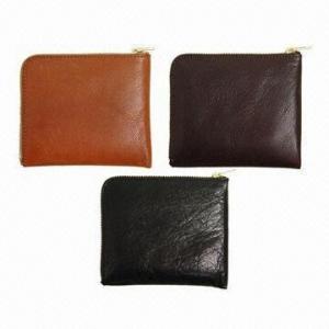 Wholesale Men's Wallets, Made of Genuine Cow Leather, Measuring 10 x 9 x 2.5cm, OEM and ODM Orders Welcomed from china suppliers
