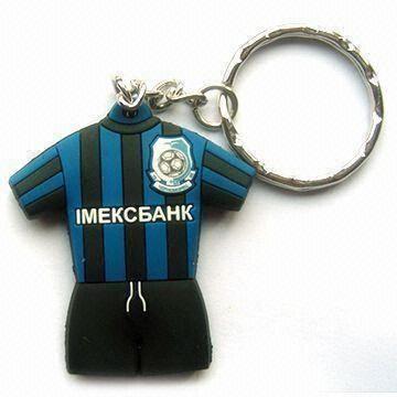 Wholesale Customized/Promotional Football Clothes PVC Keychain with Logo Printing on Both Sides from china suppliers