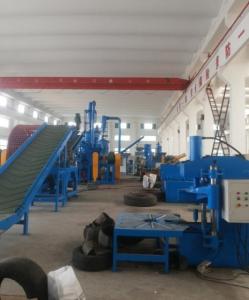 China 1000kg/hr Used Tire Recycling Machine For Steel Wire Tire , Automatic Tire Recycle Machine on sale