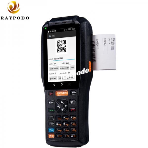Quality QR Code Handheld Barcode Scanner 4'' 4G Bluetooth 4.0 With NFC RFID Printer Bulit In for sale