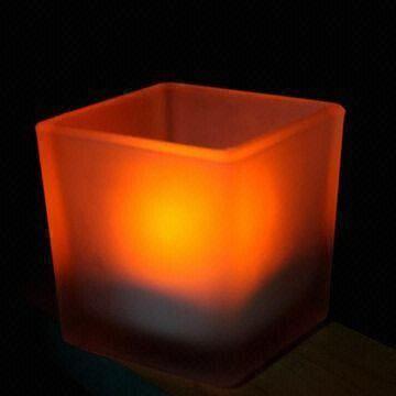 Wholesale LED Candle with Two Dimmer Buttons and Timer Function, Made of Frosted Glass from china suppliers