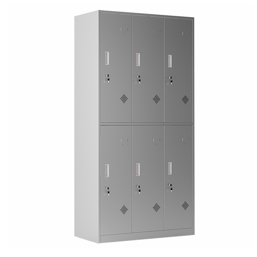 Wholesale 6 Doors Lockable Clothes Storage Stainless Steel Cabinet For Changing Room from china suppliers