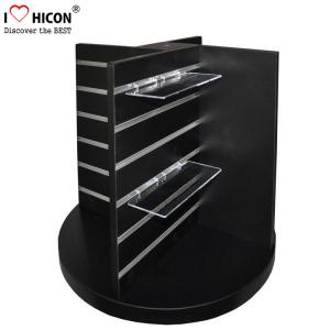 Wholesale Countertop Black Wood Slatwall Display Stands Rotating For Retail Store / Shops from china suppliers