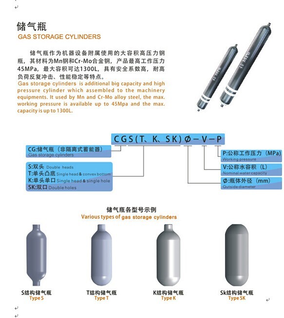 Wholesale hydraulic gas storage gas bottle/tank/cylinder from china suppliers