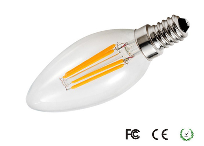 Wholesale E14 Edison LED Filament Candle Bulb 4W For Hotel Long Workling Life from china suppliers