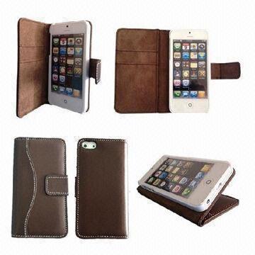 Wholesale PU Leather Mobile Phone Cases for iPhone 4/5, RIM's BlackBerry 811, Available in Various Colors from china suppliers