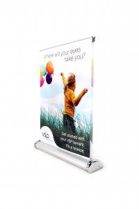 Wholesale Commercial Retractable Banner Stands Silver Color Mini A3 A4 Desktop from china suppliers