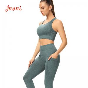 Wholesale Acid Wash Athletic Wear Set High Impact Sports Bra 100% Squat Proof Pocket Leggings from china suppliers