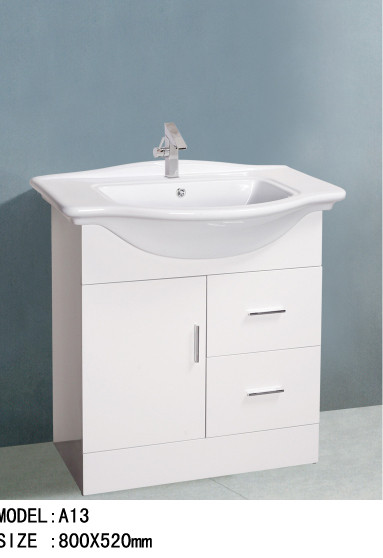Wholesale Customized shapes MDF Bathroom Cabinet white color 80 X 52 / cm Drainage Included from china suppliers