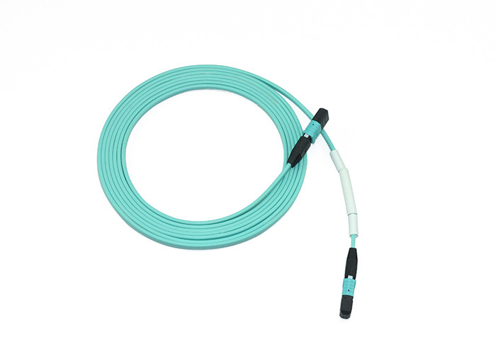 Wholesale 3.0mm LSZH Jacket 12 Core OM3 MPO Cable Aqua Color For 40/100G Connectivity from china suppliers