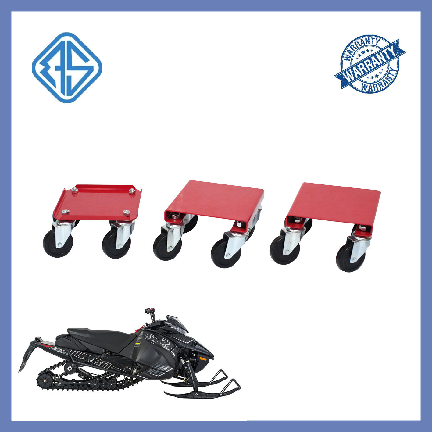 Wholesale V-Slide Garage Snowmobile Dolly Casters Trailer Ski Guides 1500LBS from china suppliers
