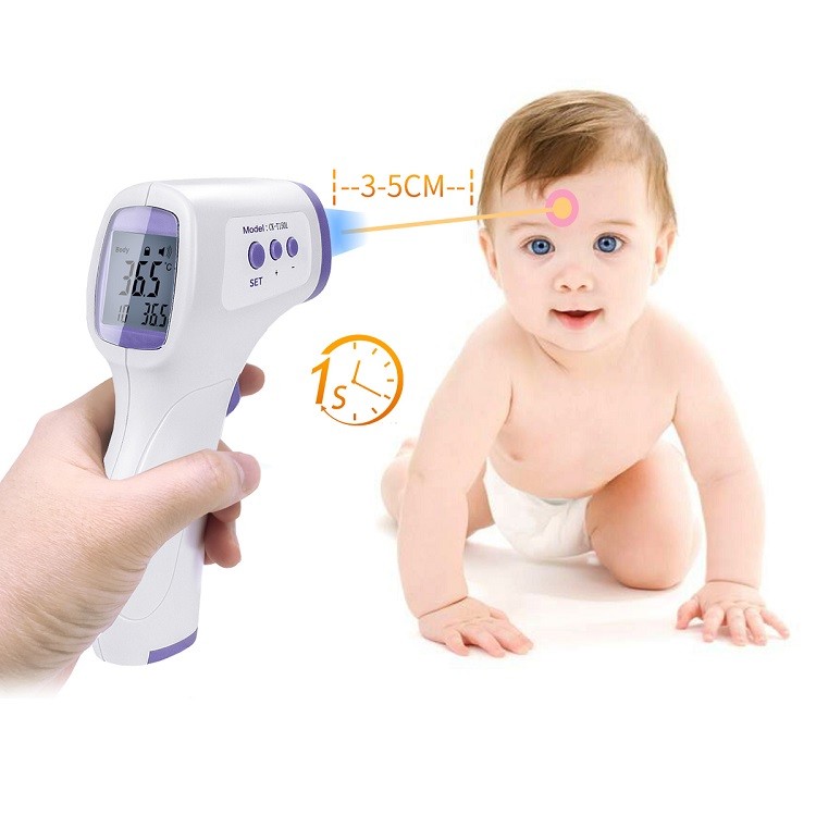 Buy cheap Fever Alarm Three Colors Backlight Digital Infrared Forehead Thermometer from wholesalers