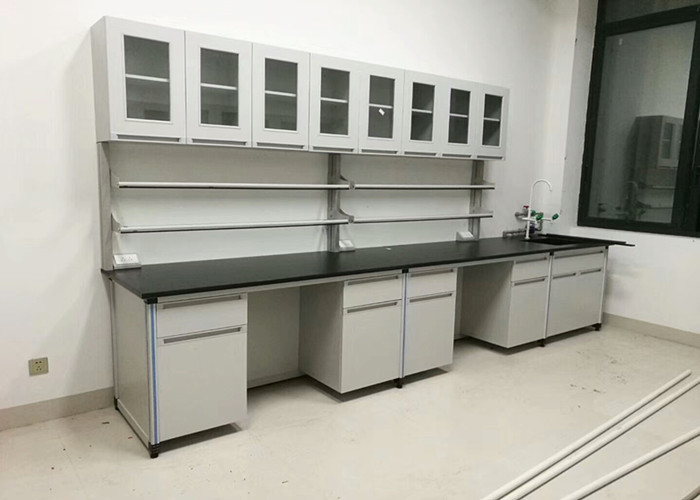 Wholesale Grey White Modular Lab Furniture 3 Sections Silent Sliding Rail Design All Steel Frame from china suppliers