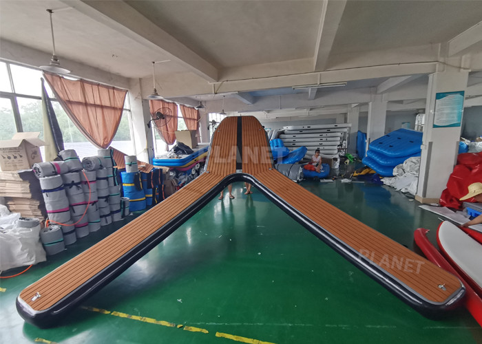 Wholesale 20cm Double Wall Fabric Material Y Shape Floating Pontoon Boat Jet Ski Platform , Inflatable Floating Jetski Dock from china suppliers
