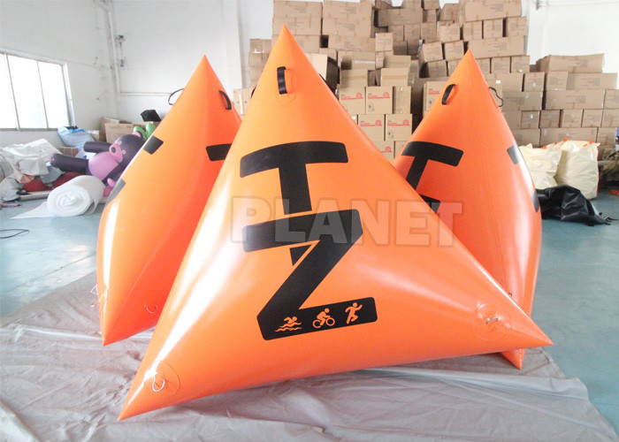 Wholesale Water Game Triathlon Race Custom Logo Orange Triangle Shape Inflatable Marker Buoy For Racing Marks from china suppliers