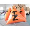 Buy cheap Water Game Triathlon Race Custom Logo Orange Triangle Shape Inflatable Marker from wholesalers