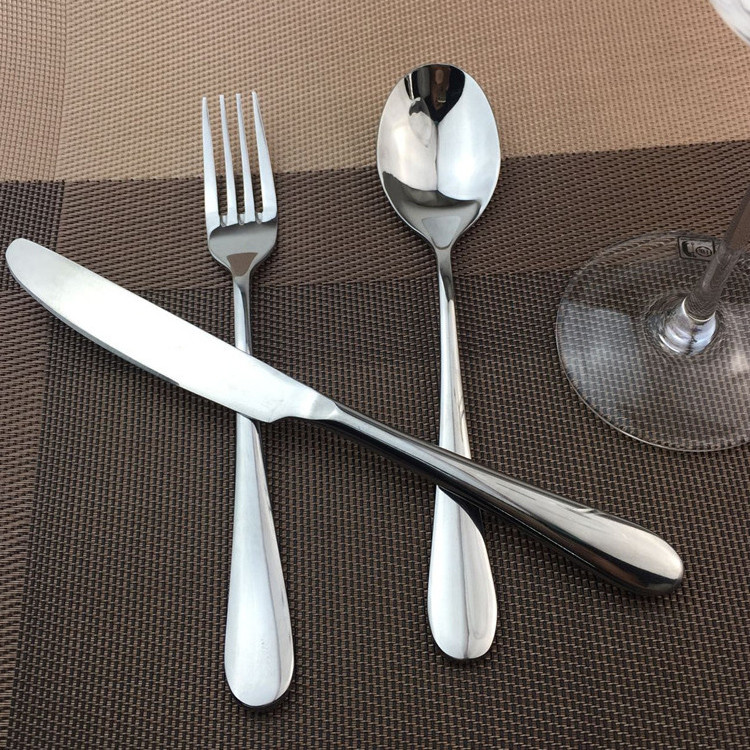 Wholesale High--end hotel best silver flatware spoon thickening stainless steel western steak knife fork from china suppliers