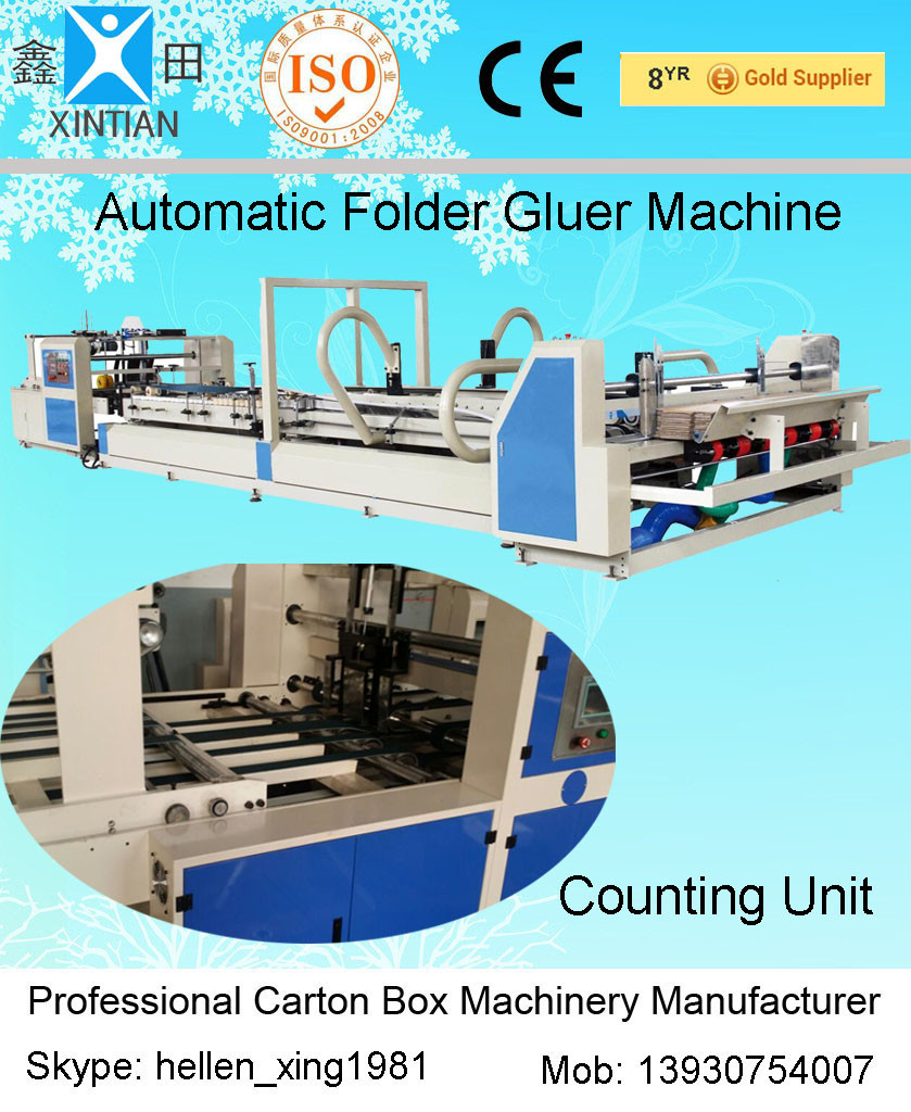 Wholesale Automatic Corrugated Box Folder Gluer / Carton Folding Gluing Machine 380V from china suppliers