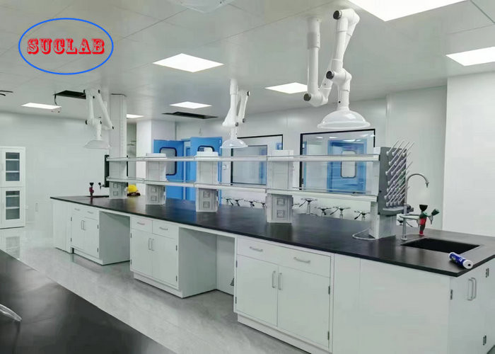 Wholesale Epoxy Resin Benchtop White Colour Science Laboratory Furniture With Functional Column from china suppliers