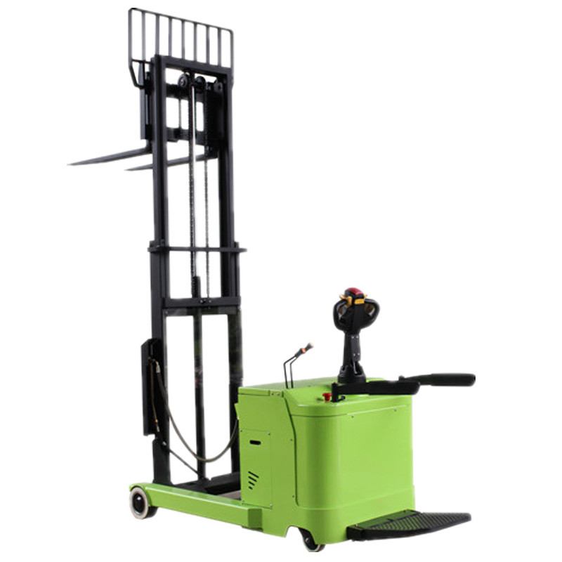 Wholesale Warehouse Material Handling Rack Stacking Forklift Electric Stacker Machine from china suppliers