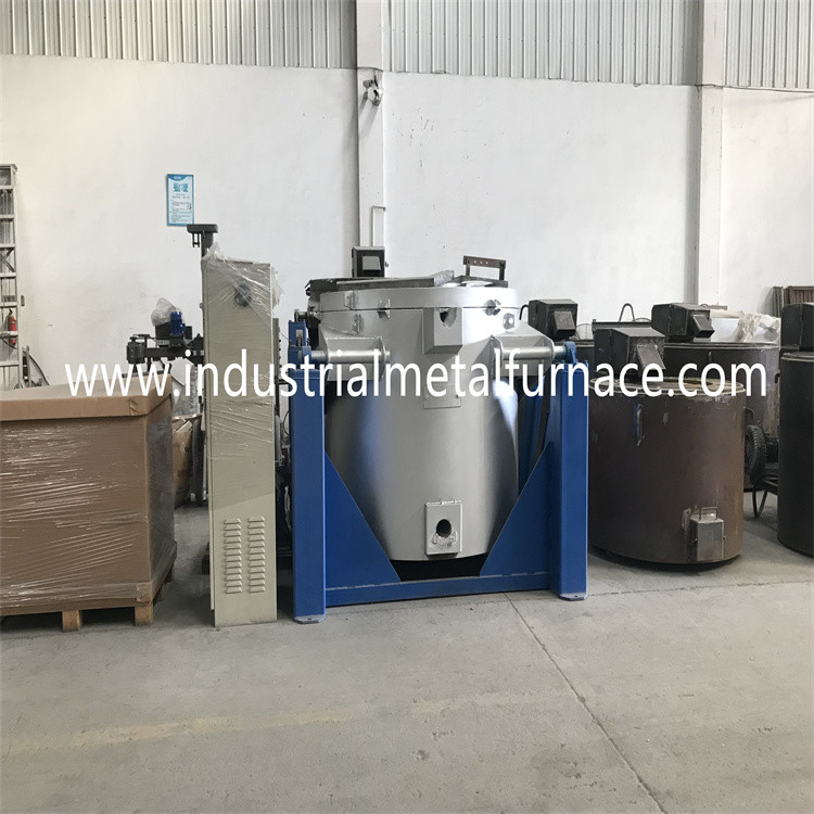 Wholesale 1000KG Gas Fired Tilting Crucible Melting Furnace Aluminium Scrap Melting Machine from china suppliers