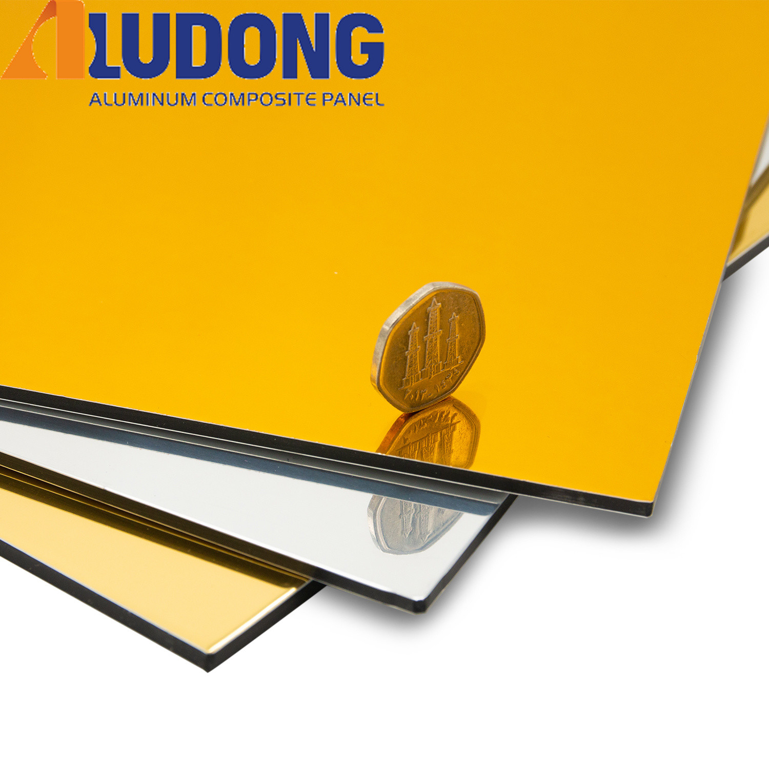 Wholesale 3MM Gold Silver Mirror Aluminum Composite Panel PE Coating from china suppliers