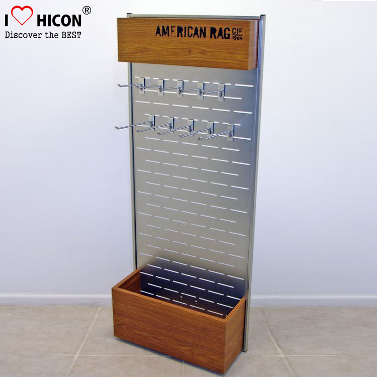 Wholesale Customized Free Standing Slatwall Display Stands With Storage In Wood Metal from china suppliers