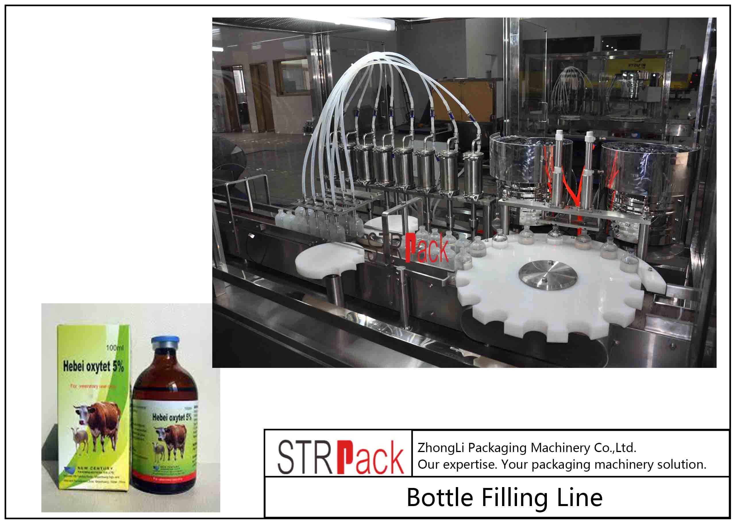 Wholesale Veterinary Medicine Liquid Bottle Filling Line / Bottle Liquid Filling Machine Line from china suppliers
