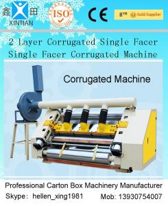 Wholesale 2 Layer Single Facer Corrugated Paper Carton Making Machine Simple Structure from china suppliers