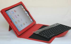 Wholesale Blutooth keyboard  for ipad，PU material  silicone  keyboard  with Velcro belt from china suppliers