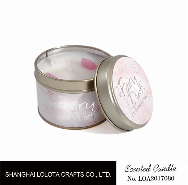 Wholesale Small Soy Tealight Candles , Tin Can Candles Raspberry / Amber Fragrance from china suppliers