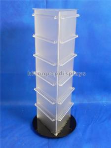 Wholesale 19'' Tall Countertop Spinner Rack Display Stand Custom Acrylic Triangular Display Stand from china suppliers