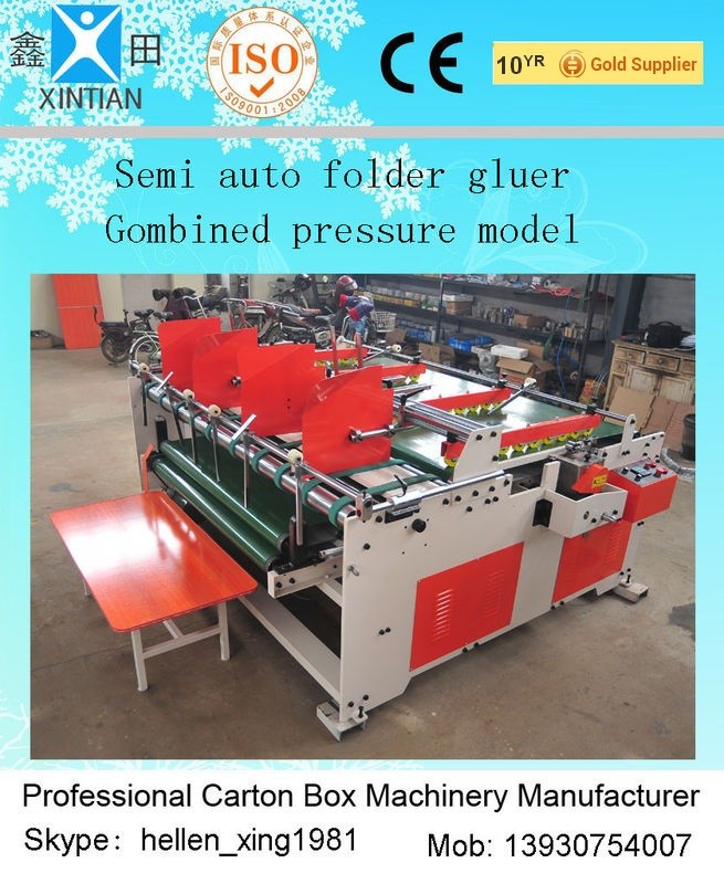 Wholesale Easy Operation Carton Folder Gluer Machine With Pressure Press Function from china suppliers