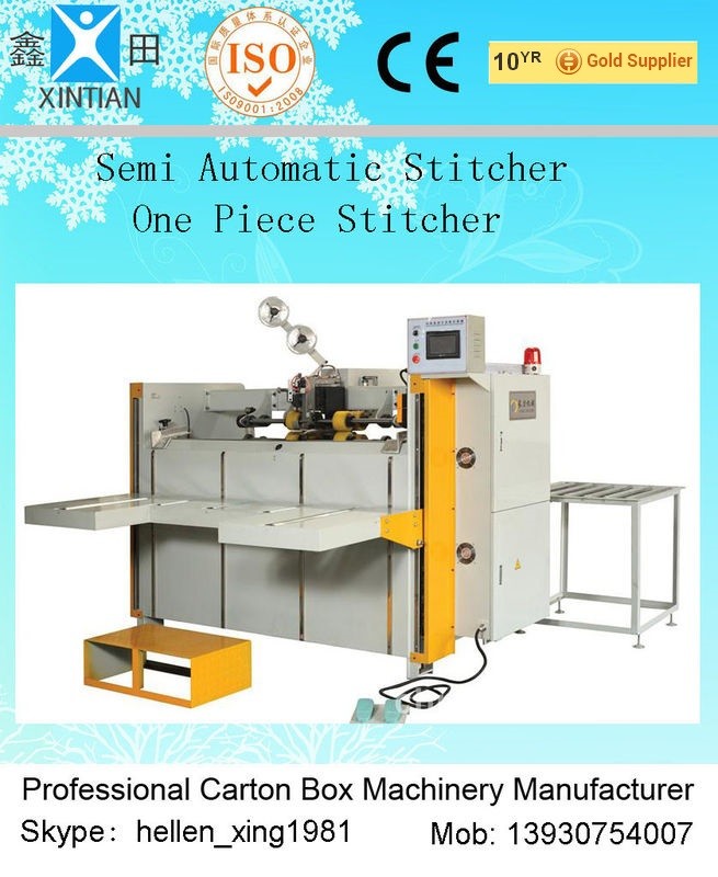 Wholesale High Speed Semi Automatic Carton Folding and Stitching Machine 400nails/min from china suppliers