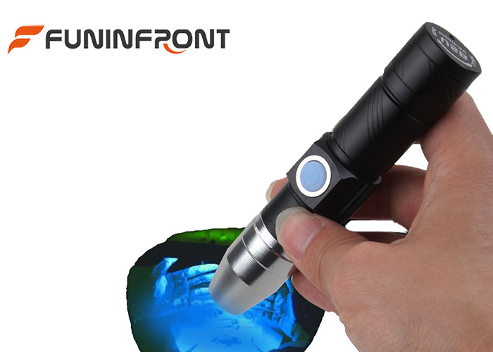 Wholesale USB Rechargeable 365NM UV LED Torch Black Light MINI Flashlight for Gem Detect from china suppliers