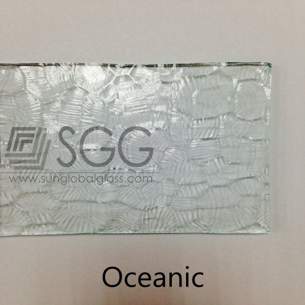 Wholesale Clear Oceanic Patterned Glass 4mm 5mm 6mm from china suppliers
