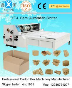 Wholesale Semi Auto Carton Folding Machine , Chain Feeder Corrugated Carton Slotter 3kw from china suppliers