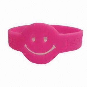 Wholesale Silicone Bracelet, Promotional Silicone Bangles, Customized Logos and Sizes Welcomed from china suppliers