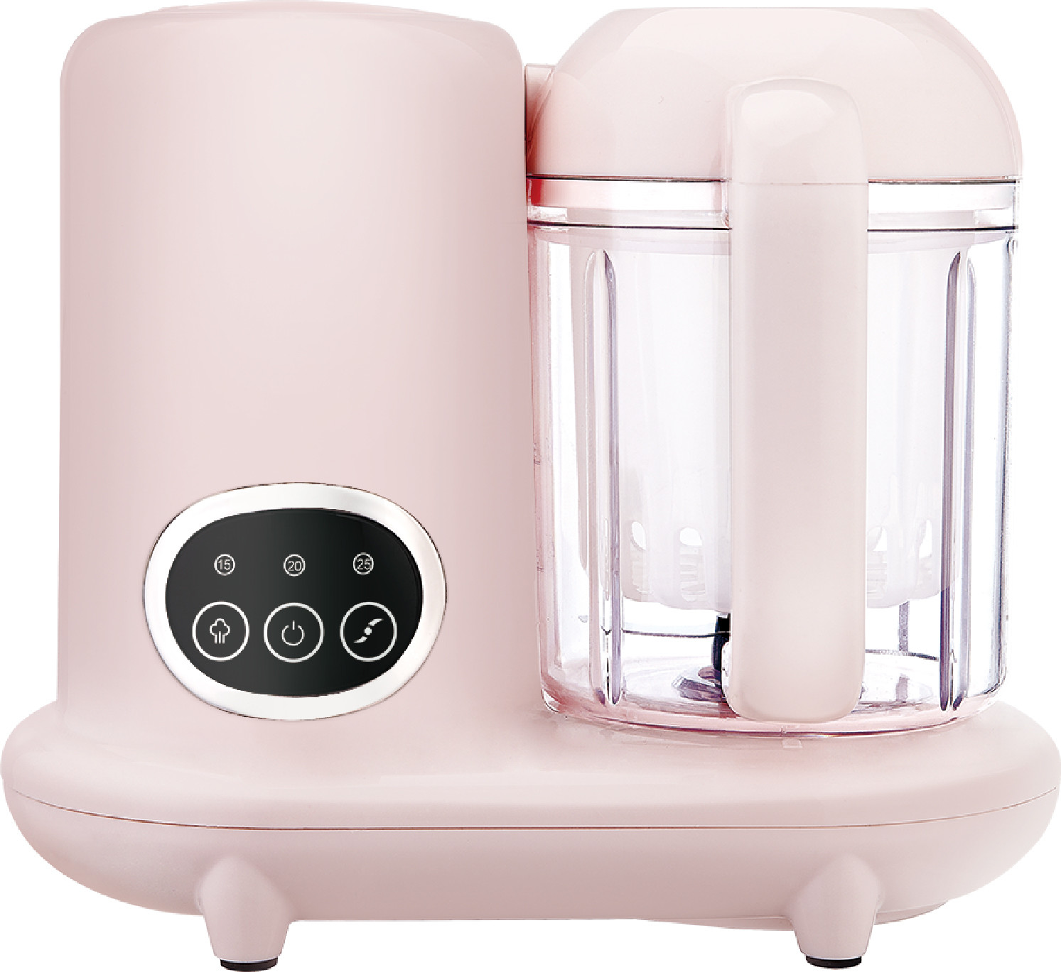 Wholesale White Home Baby Food Processor , Baby Food Steamer And Blender 220ml Rated Water from china suppliers